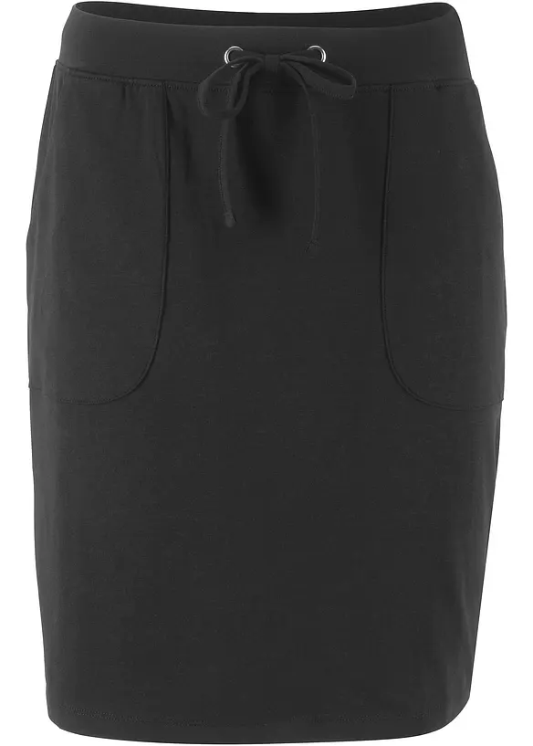 Kjol i ekologisk bomull med stretch, bonprix