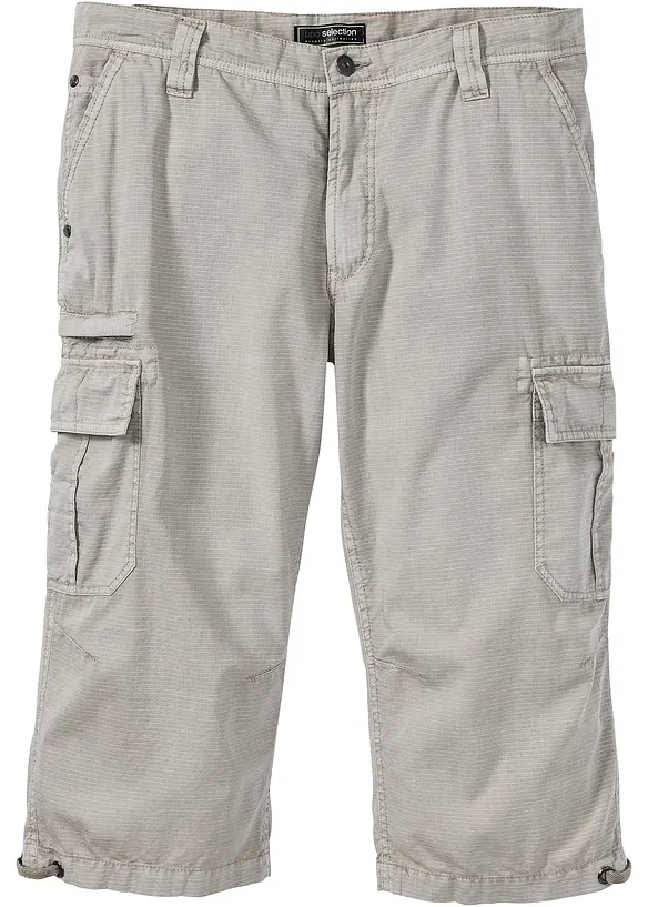Långa cargoshorts av ren bomull, Regular Fit, bonprix