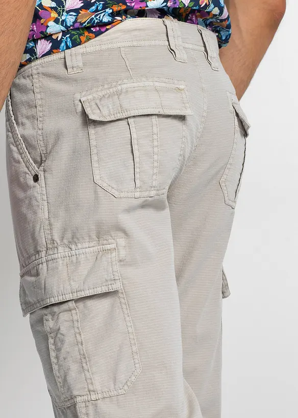 Långa cargoshorts av ren bomull, Regular Fit, bonprix