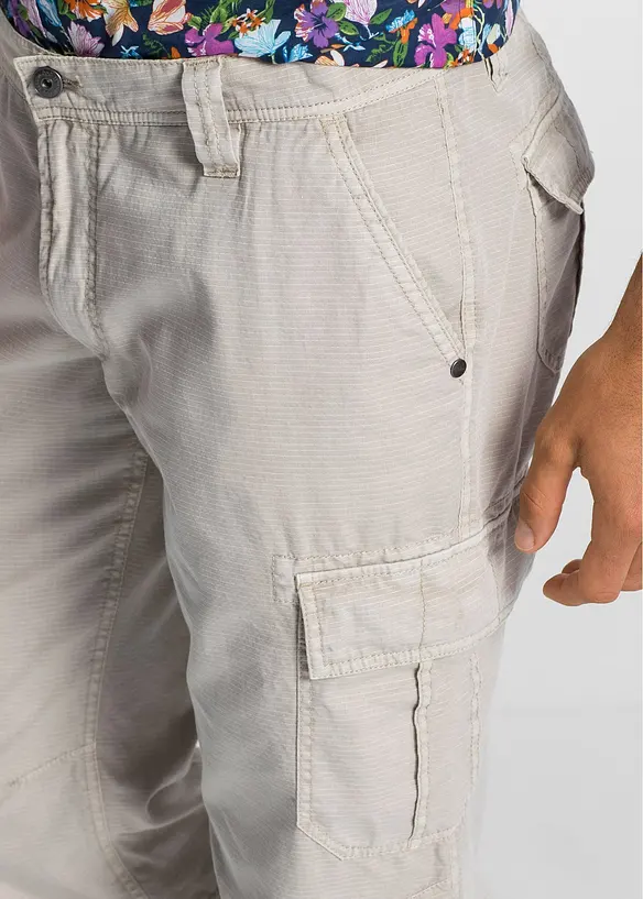 Långa cargoshorts av ren bomull, Regular Fit, bonprix