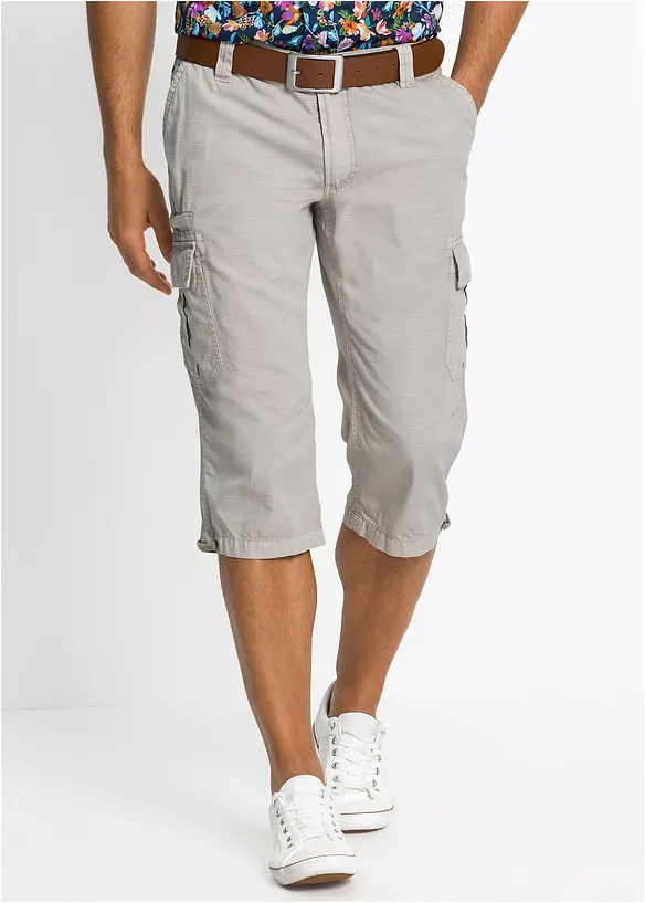 Långa cargoshorts av ren bomull, Regular Fit, bonprix