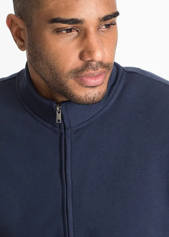 Sweatshirtjacka med ståkrage, bonprix