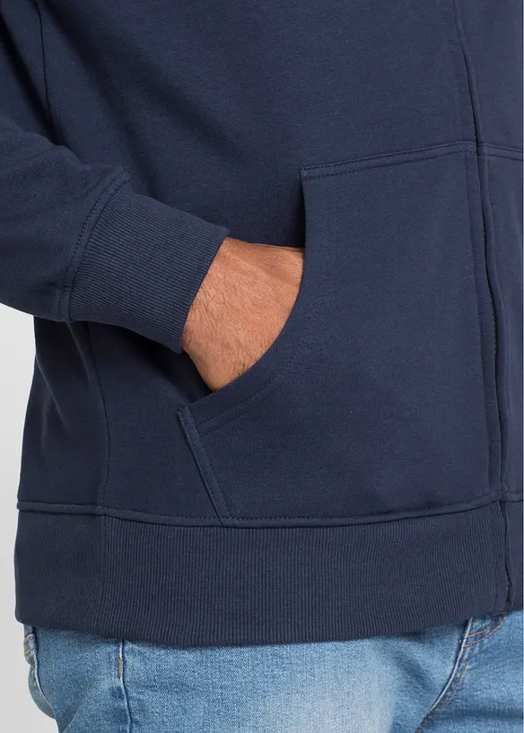 Sweatshirtjacka med ståkrage, bonprix