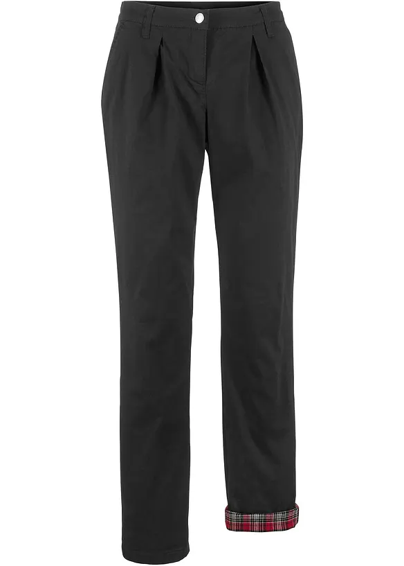 Termochinos med rutigt innerfoder, bonprix