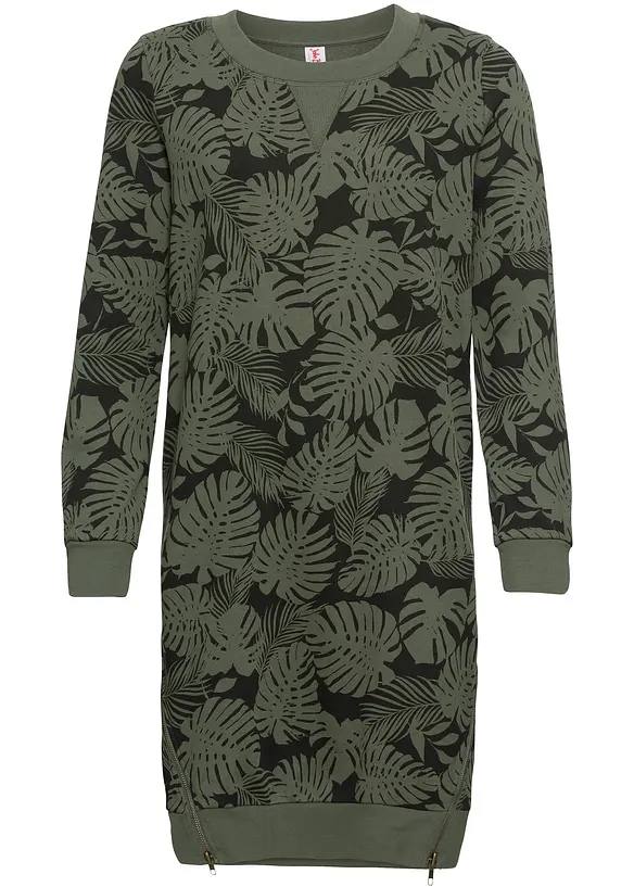 Mönstrad jerseyklänning, bonprix