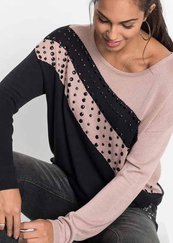 Tröja i oversize-modell med applikation, bonprix