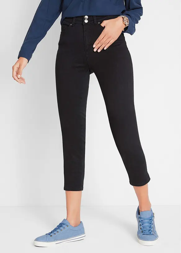 Slim Fit Jeans Mid Waist, med bekväm midja, bonprix