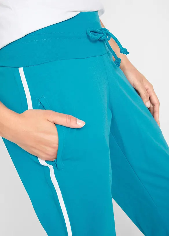 Joggingbyxa av bomull i caprimodell (2-pack), bonprix