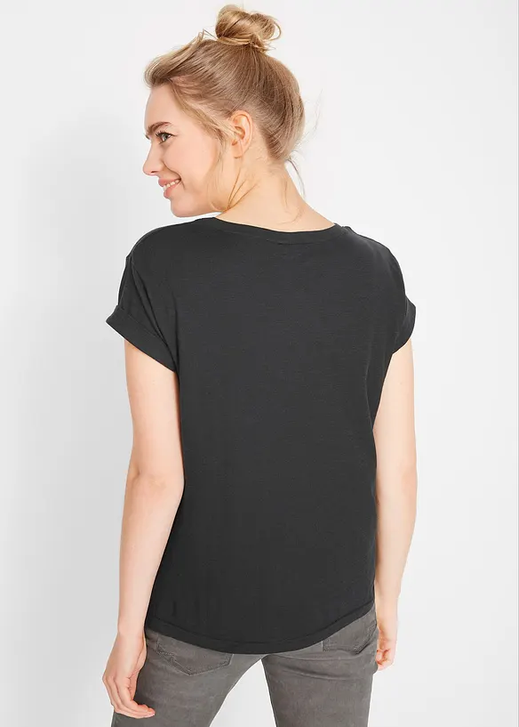 Kortärmad topp, fyrkantig modell, bonprix