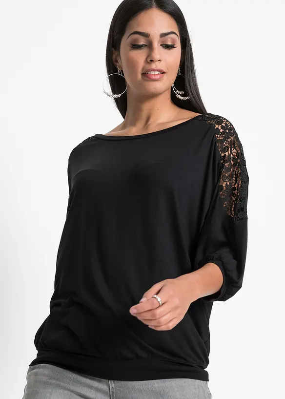 Oversizetopp av viskosmix, bonprix
