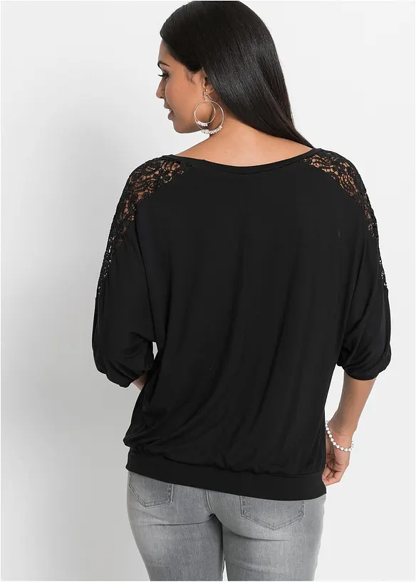 Oversizetopp av viskosmix, bonprix