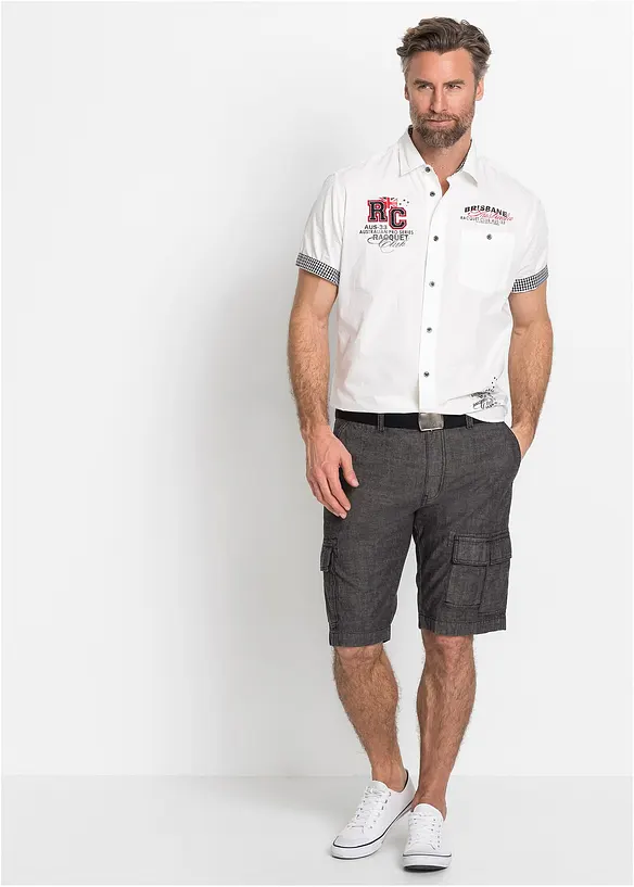 Cargoshorts av ren bomull, Loose Fit, bonprix