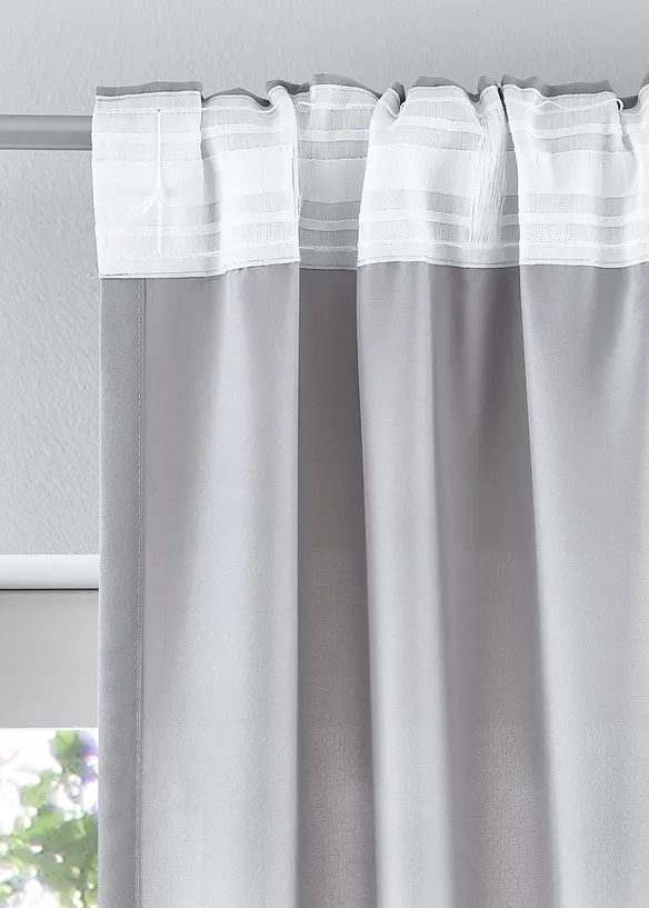 Gardinlängd i lättskött mikrofiber (2-pack), bonprix