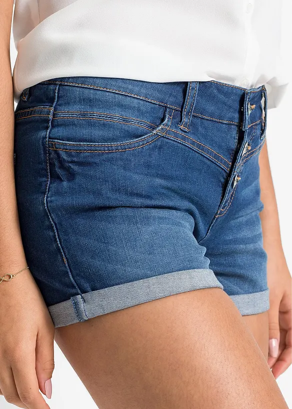 Jeansshorts Mid Waist, bonprix