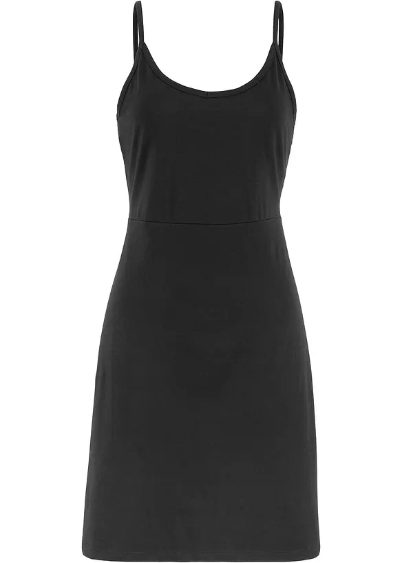 Jerseyklänning av ekologisk bomull med stretch, bonprix