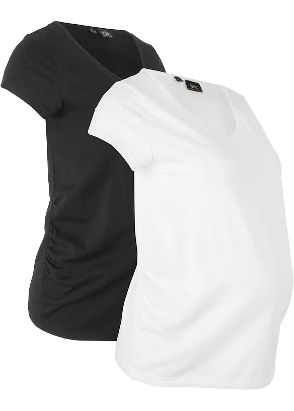 Mammatopp i basmodell i ekologisk bomull (2-pack), bonprix