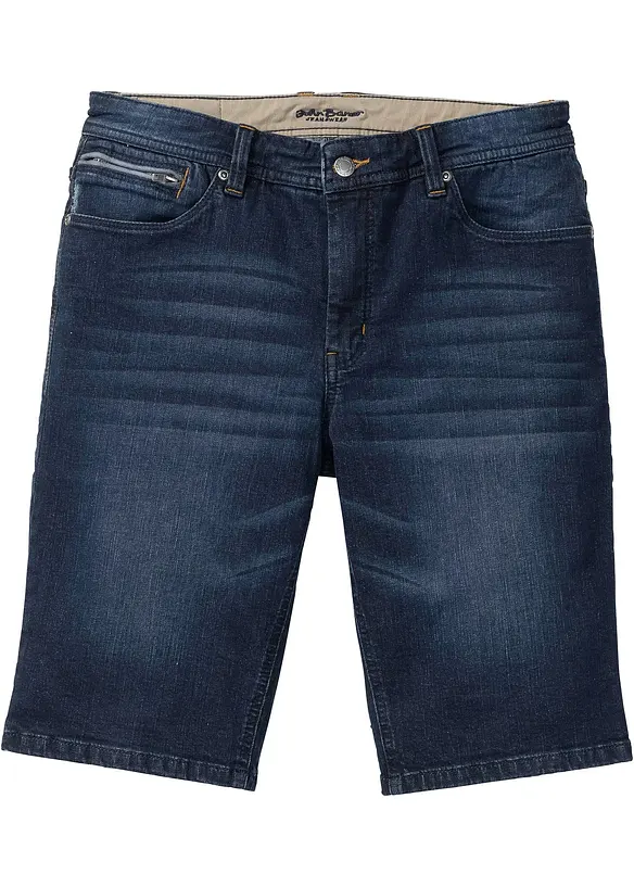 Stretchiga jeansshorts, smal passform, bonprix