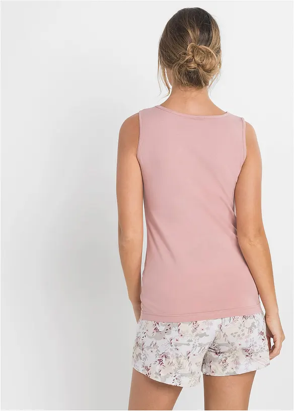 Kort pyjamas med spets, bonprix