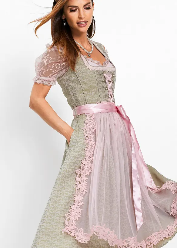 Dirndl med pärlor (2 delar), bonprix