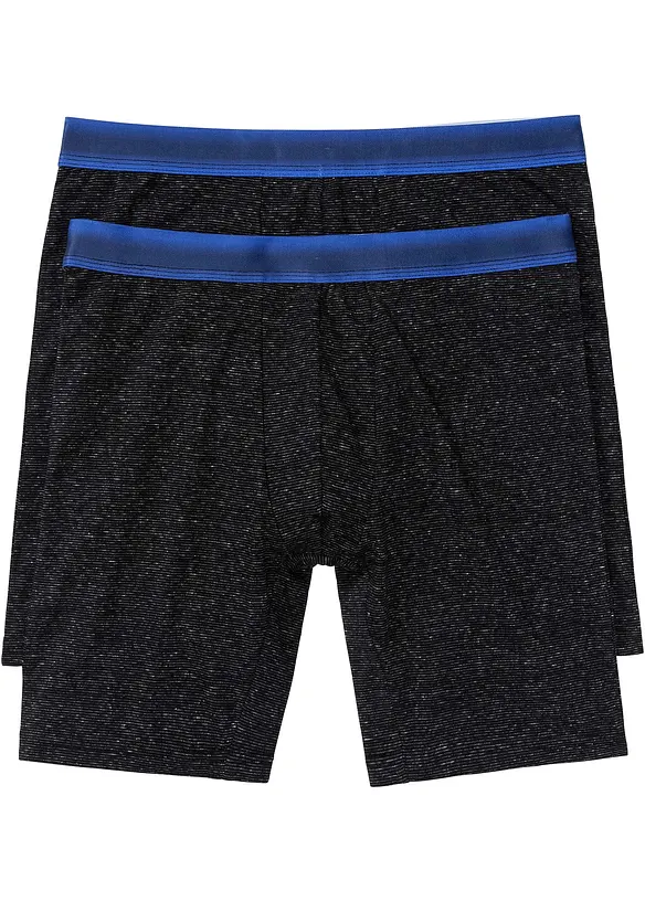Långa boxershorts med bomull (2-pack), bonprix