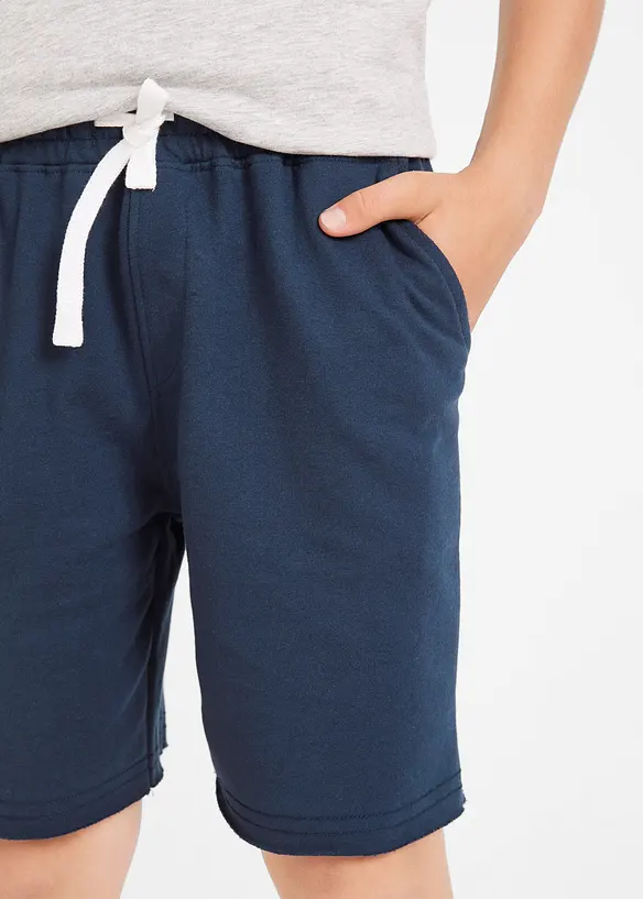 Trikåshorts av mjuk bomullsmix (2-pack), bonprix