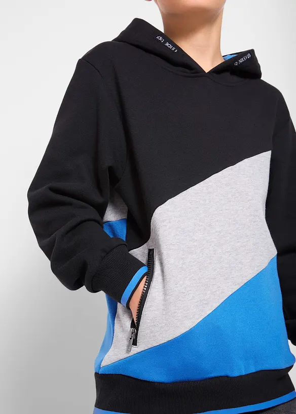 Sweatshirt med huva och ekologisk bomull för barn, bonprix