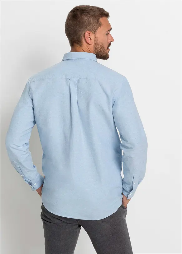 Långärmad Oxford-skjorta i ren bomull, Regular Fit, bonprix