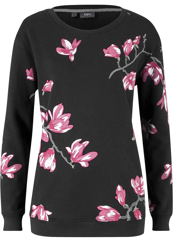 Sweatshirt i ledigt snitt av ren bomull, bonprix