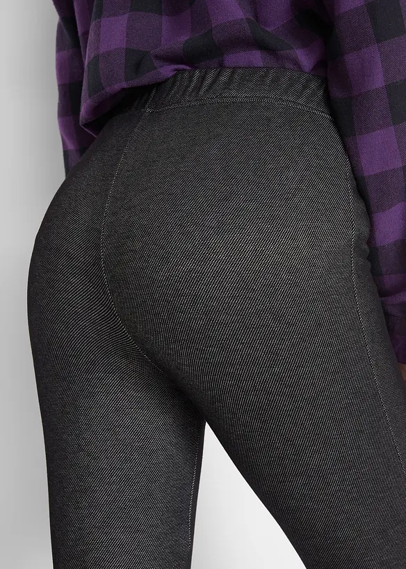 Mysiga termoleggings med jeanslook, bonprix