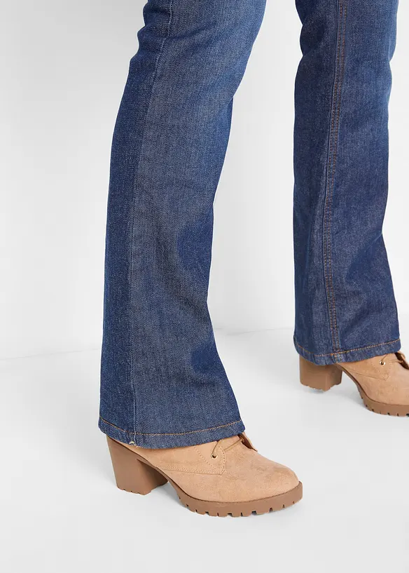 Stretchiga termojeans, bootcut, bonprix