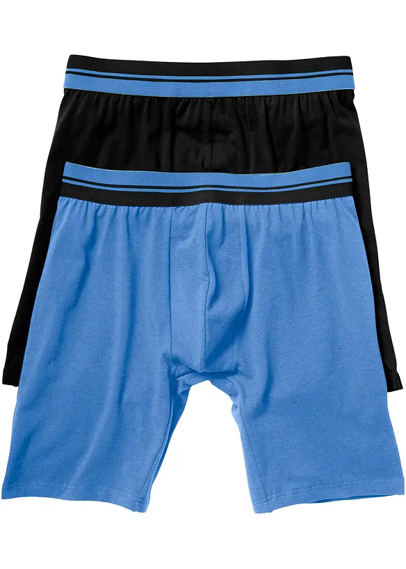 Långa boxershorts med bomull (2-pack), bonprix