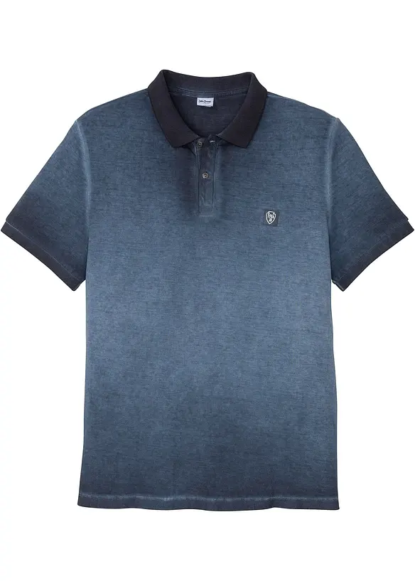 Kortärmad pikétröja med tvättad look, bonprix