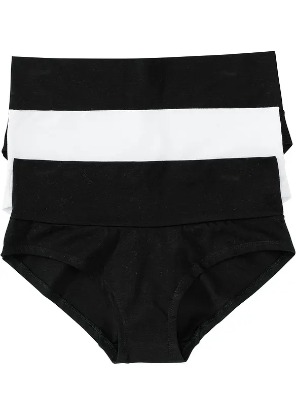 Hipstertrosa (3-pack) för blivande mammor, med ekologisk bomull, bonprix