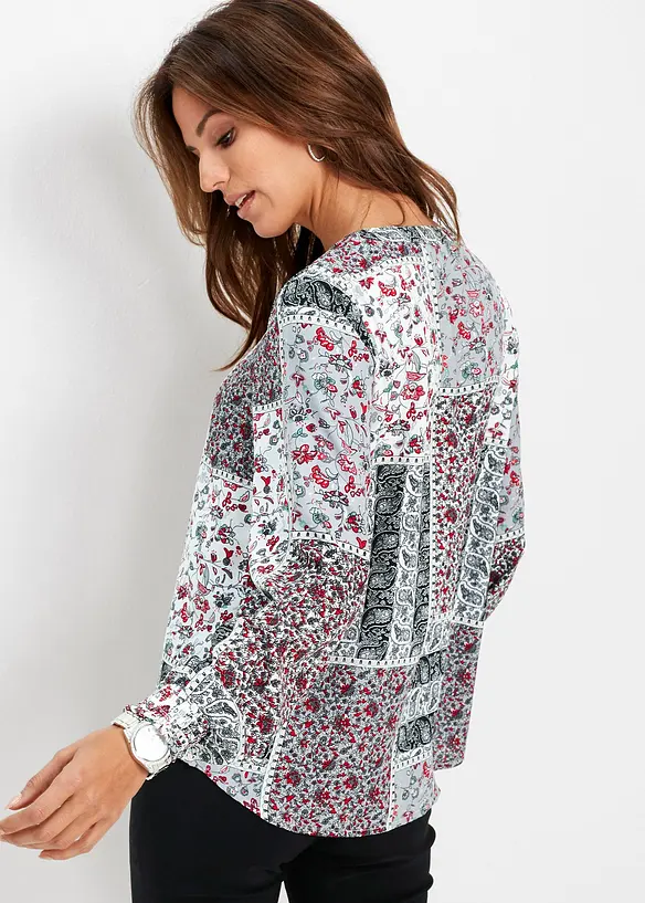 Mönstrad blus, bonprix