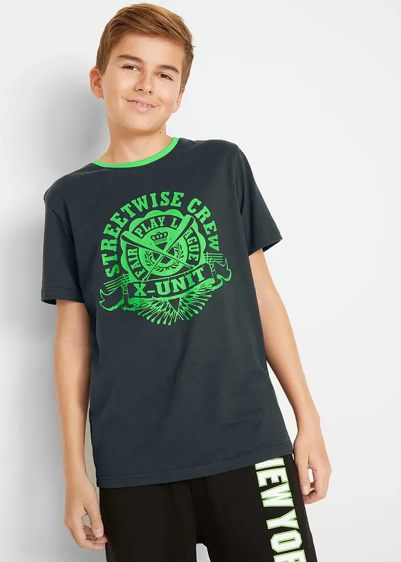 T-shirt för barn (2-pack) i ren bomull, bonprix