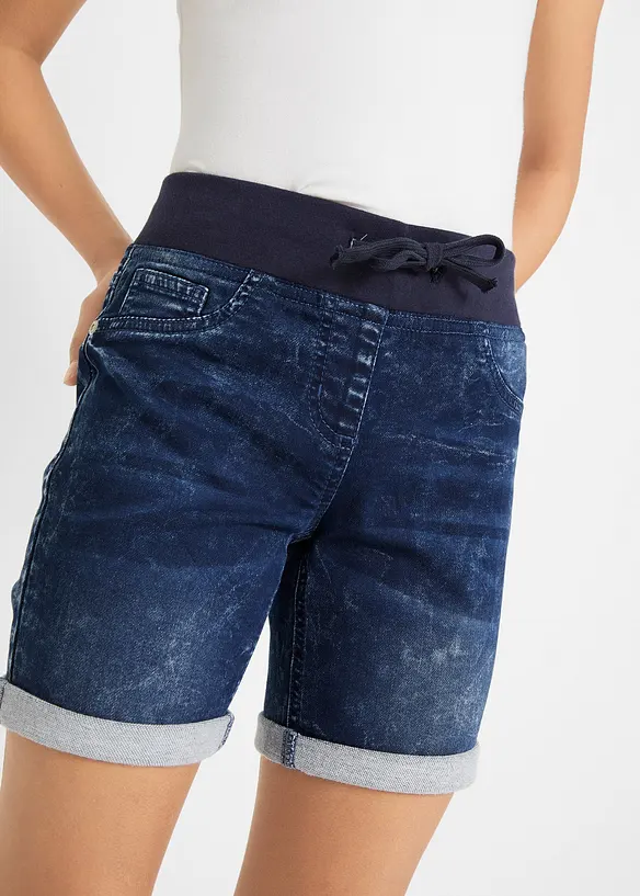 Jeansshorts Mid Waist för barn, bonprix