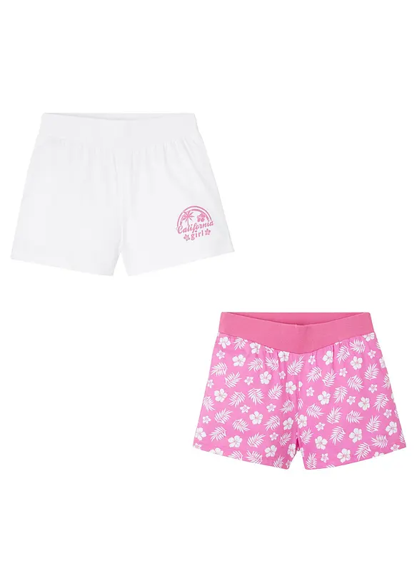 Jerseyshorts av ren bomull (2-pack), bonprix