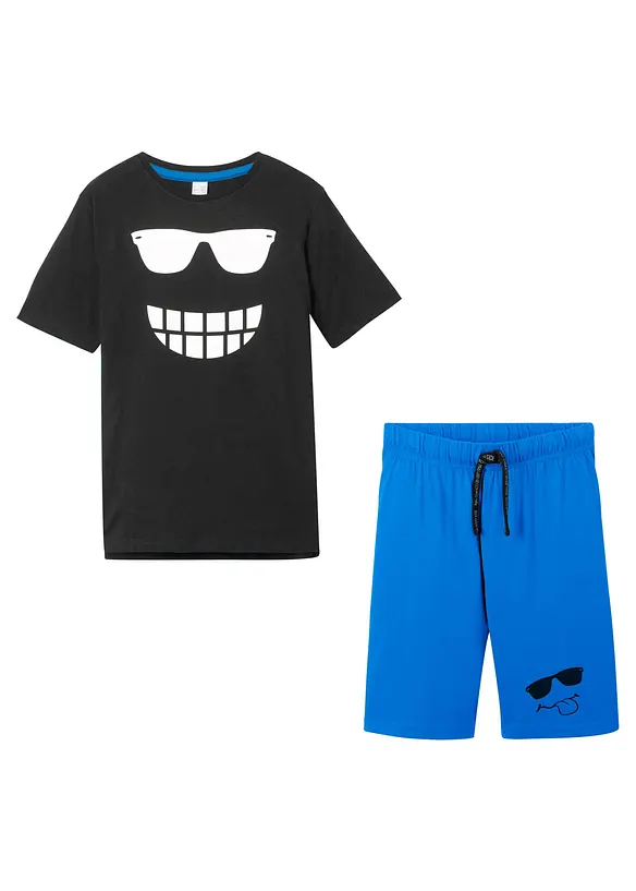 T-shirt och shorts för barn (2 delar), ekologisk bomull, bonprix