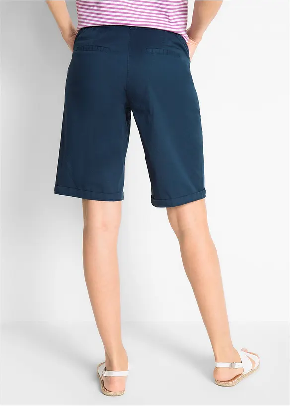Papertouch-bermudas med bomull och bekväm midja, bonprix
