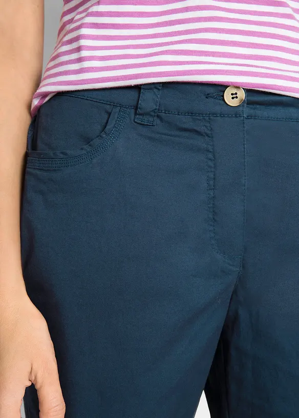 Papertouch-bermudas med bomull och bekväm midja, bonprix