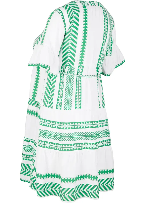 Mamma-/amningsblusklänning i böljande viskos, bonprix