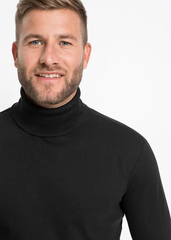 Långärmad polotröja i ekologisk bomull, bonprix