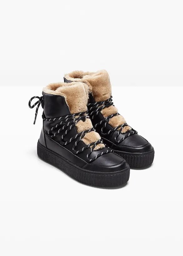 Sneakers med höga skaft och platåsula, bonprix