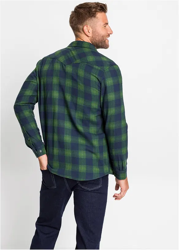 Flanellskjorta av ren bomull, bonprix