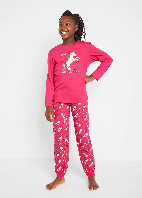 Pyjamas i ekologisk bomull (2 delar), bonprix