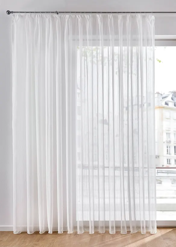 Gardinstore i jacquard med återvunnen polyester, bonprix