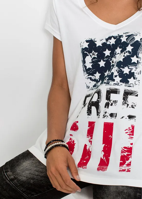 T-shirt i ren bomull, bonprix