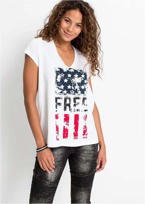 T-shirt i ren bomull, bonprix