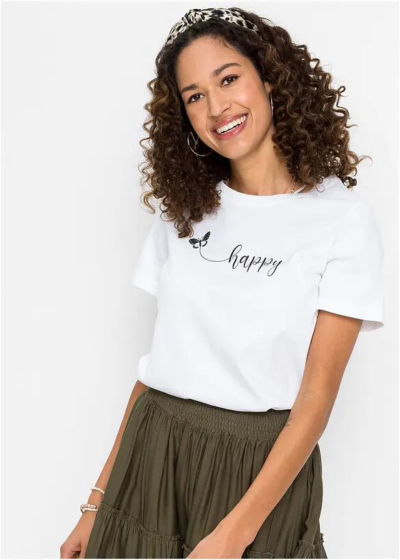T-shirt av ren bomull, bonprix