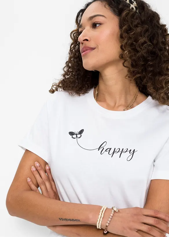 T-shirt av ren bomull, bonprix